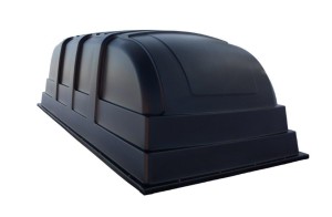 Plastkåpa Jaxal 3310x1560x1000 (svart, mekanisk 2 fjädrar, L182)