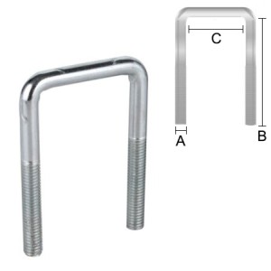 U-bult M10x77x62 (vinschtorn, gångväg för 60 mm dragstång)